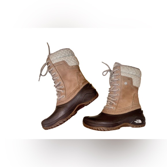 TNF THE NORTH FACE Shellista 2 midi fur leather snow boots women’s size 6 - Picture 7 of 17